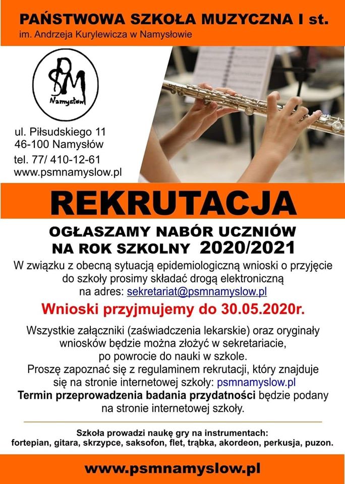Państwowa Szkoła Muzyczna I st. im. Andrzeja Kurylewicza w Namysłowie
